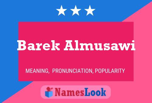 Barek Almusawi Name Poster