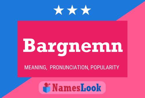 Bargnemn Name Poster