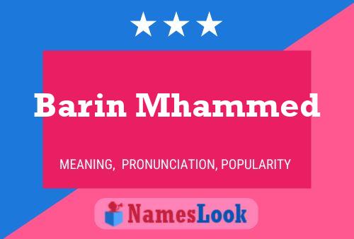 Barin Mhammed Name Poster