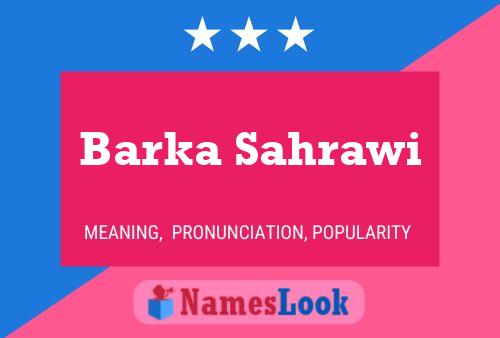 Barka Sahrawi Name Poster