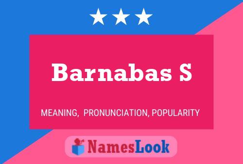 Barnabas S Name Poster