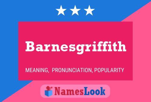 Barnesgriffith Name Poster