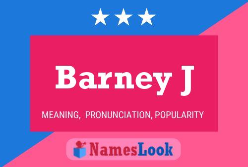 Barney J Name Poster