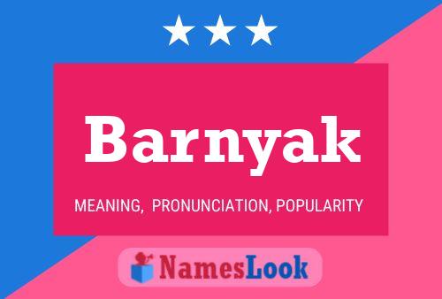 Barnyak Name Poster