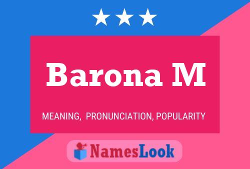 Barona M Name Poster