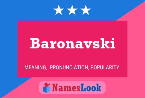 Baronavski Name Poster