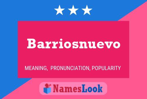 Barriosnuevo Name Poster