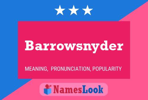 Barrowsnyder Name Poster