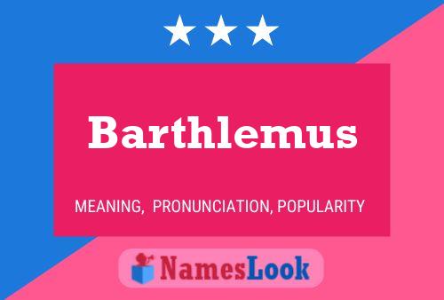 Barthlemus Name Poster