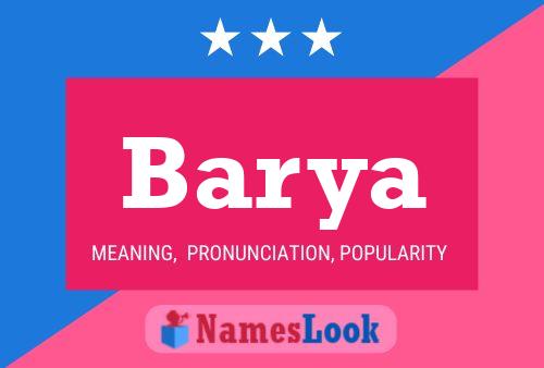 Barya Name Poster