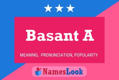 Basant A Name Poster