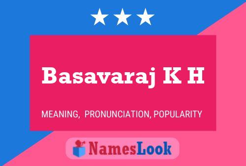 Basavaraj K H Name Poster