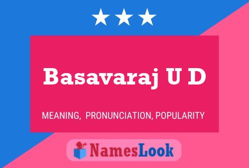 Basavaraj U D Name Poster