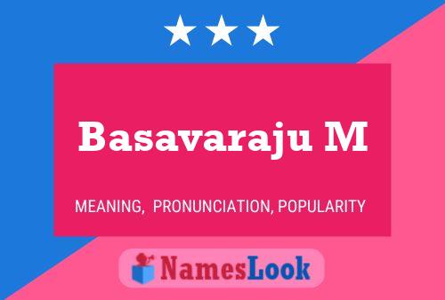 Basavaraju M Name Poster