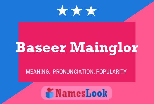 Baseer Mainglor Name Poster