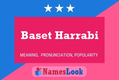 Baset Harrabi Name Poster