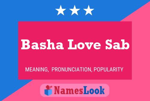 Basha Love Sab Name Poster