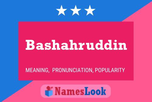 Bashahruddin Name Poster