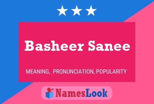 Basheer Sanee Name Poster