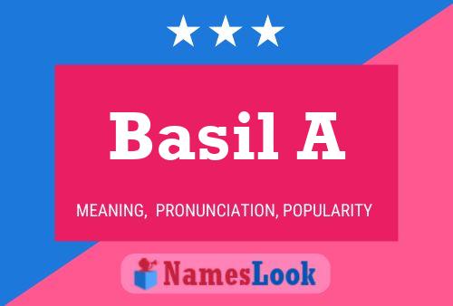 Basil A Name Poster