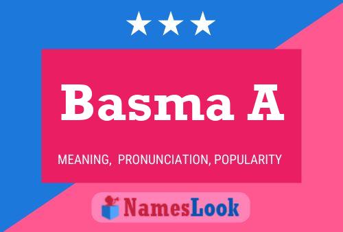 Basma A Name Poster