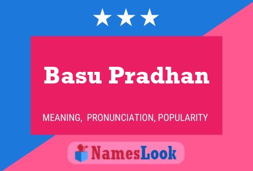 Basu Pradhan Name Poster