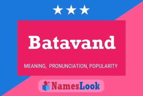 Batavand Name Poster