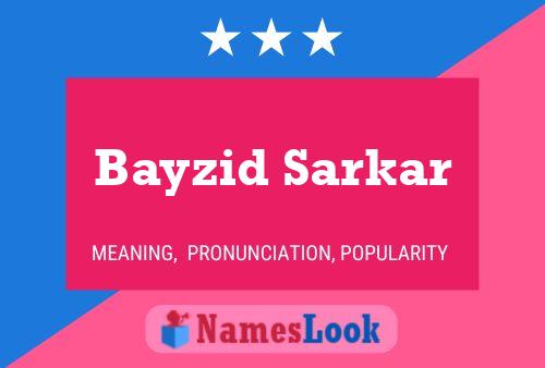 Bayzid Sarkar Name Poster