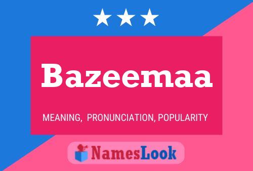 Bazeemaa Name Poster