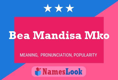 Bea Mandisa Mko Name Poster