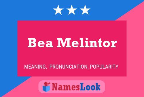 Bea Melintor Name Poster