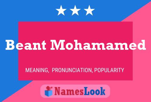 Beant Mohamamed Name Poster