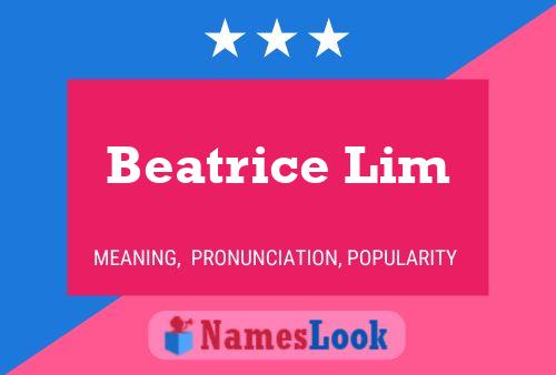 Beatrice Lim Name Poster