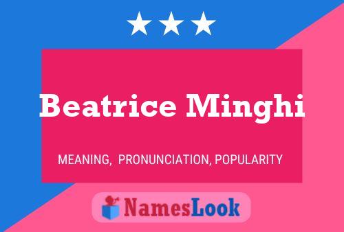 Beatrice Minghi Name Poster