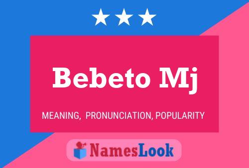 Bebeto Mj Name Poster