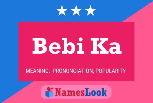 Bebi Ka Name Poster