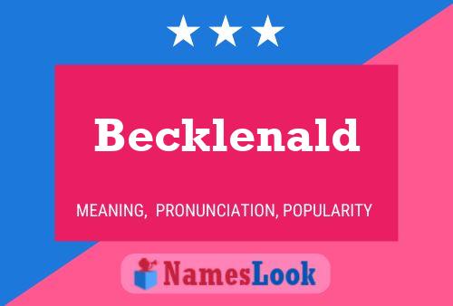 Becklenald Name Poster