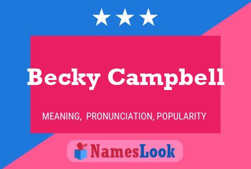 Becky Campbell Name Poster