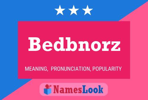 Bedbnorz Name Poster