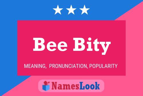 Bee Bity Name Poster