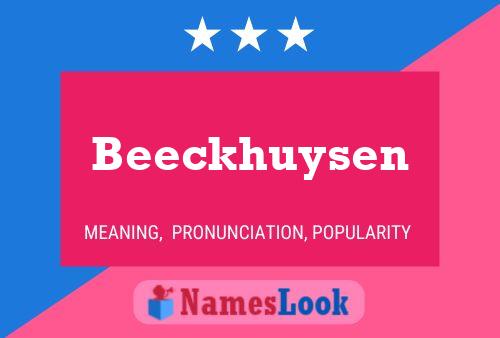 Beeckhuysen Name Poster