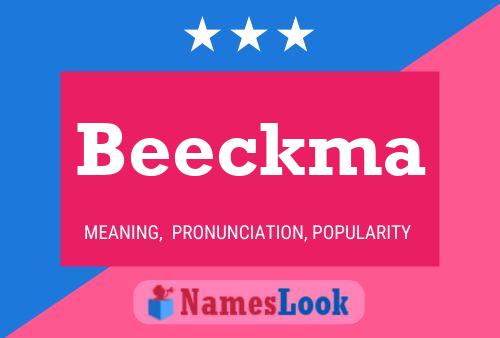 Beeckma Name Poster