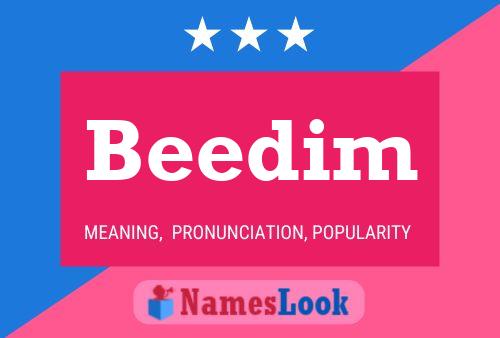 Beedim Name Poster