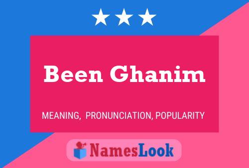 Been Ghanim Name Poster