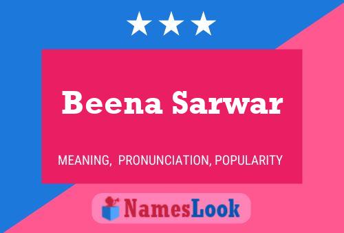 Beena Sarwar Name Poster