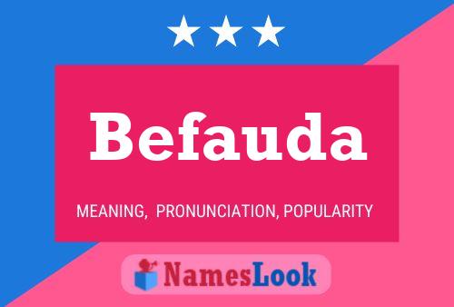 Befauda Name Poster