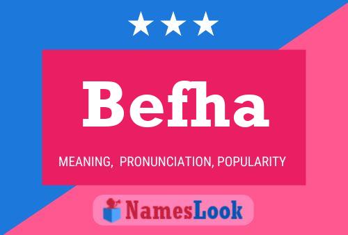 Befha Name Poster