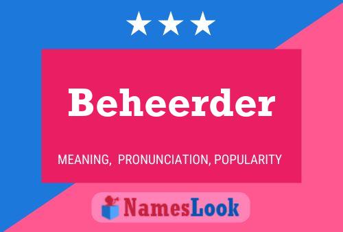 Beheerder Name Poster