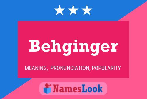 Behginger Name Poster