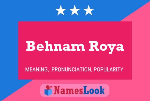 Behnam Roya Name Poster